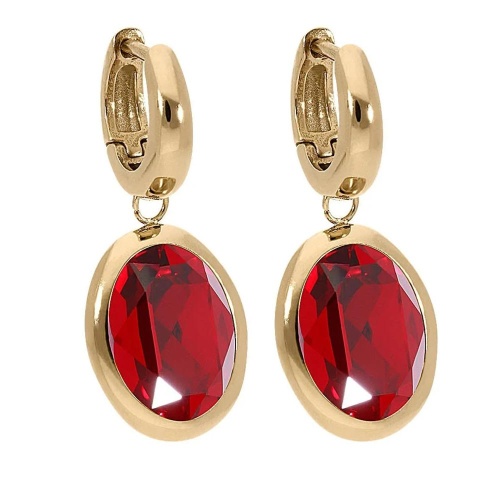 Серьги Qudo Creole TIVOLA small G siam, 310510 R/G фото 3